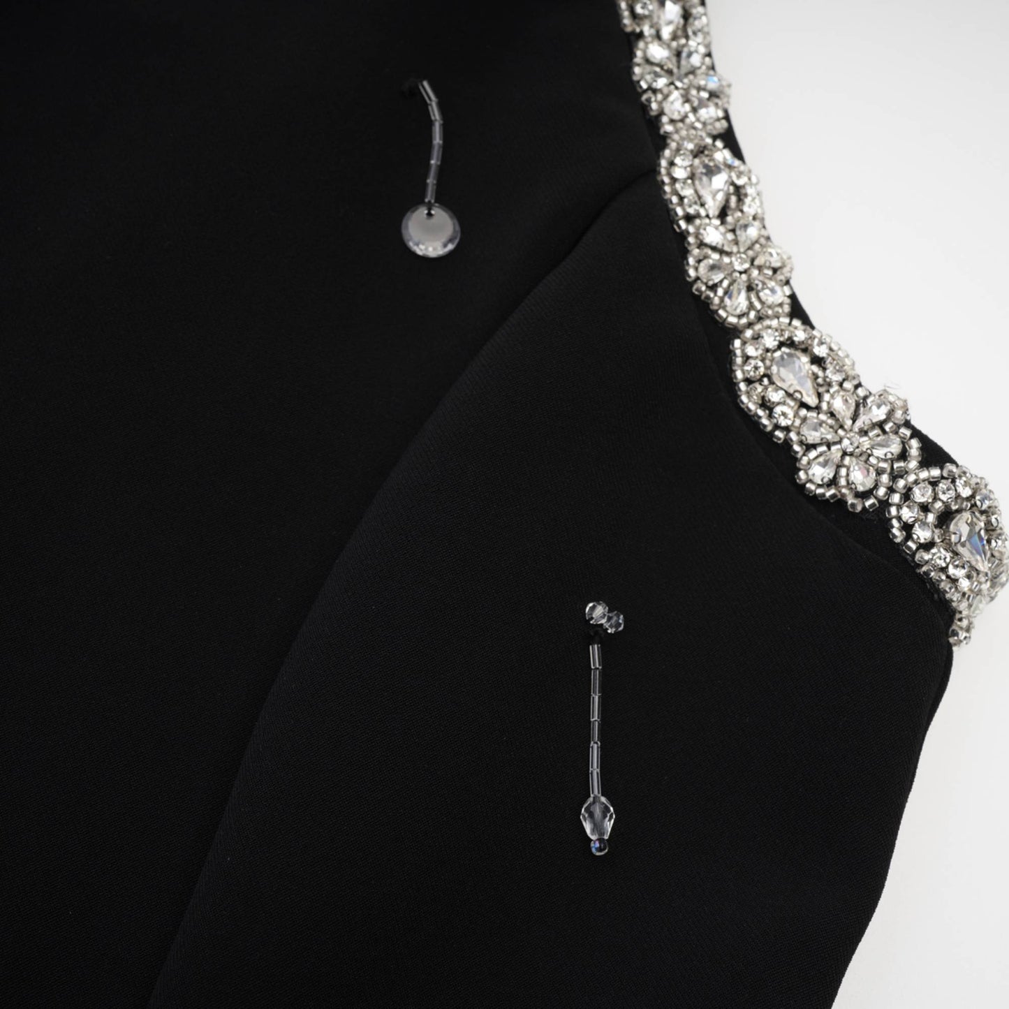 Babette crystal-embellished black mini dress (US Only)