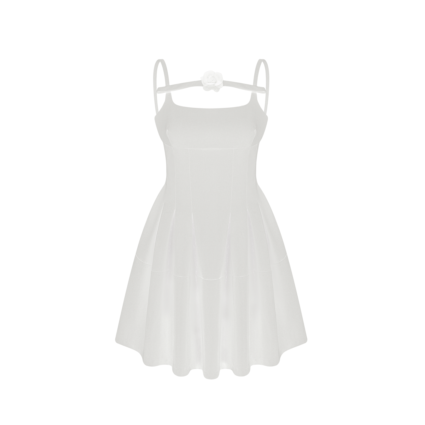 Camellia pleated black mini dress (US Only)