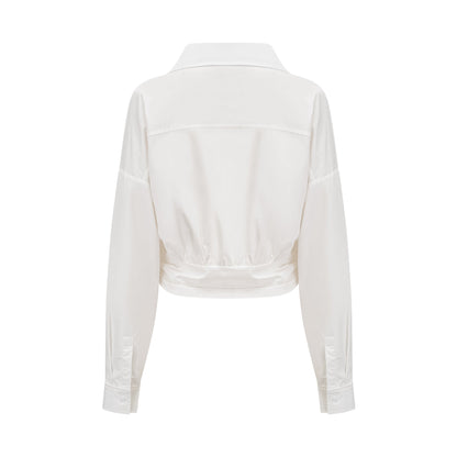 Coline asymmetric ruched shirt