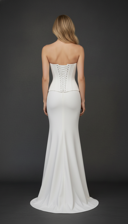 Maison Celie Pearl Veil Corset Gown
