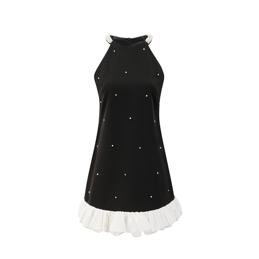 Eléa black embellished mini dress