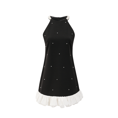 Eléa black embellished mini dress