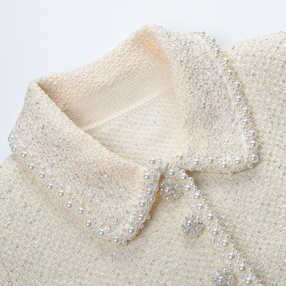 Eléonore white cropped jacket