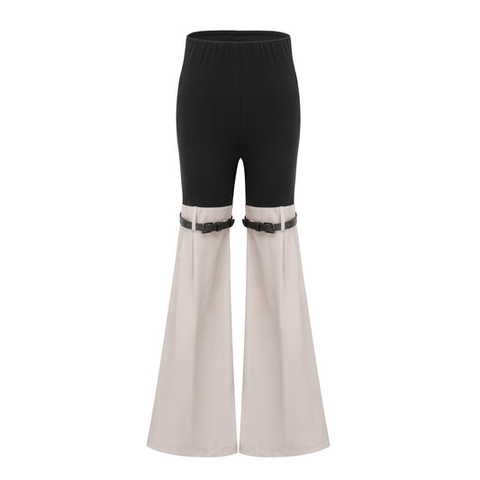 Éliane two-tone flared trousers
