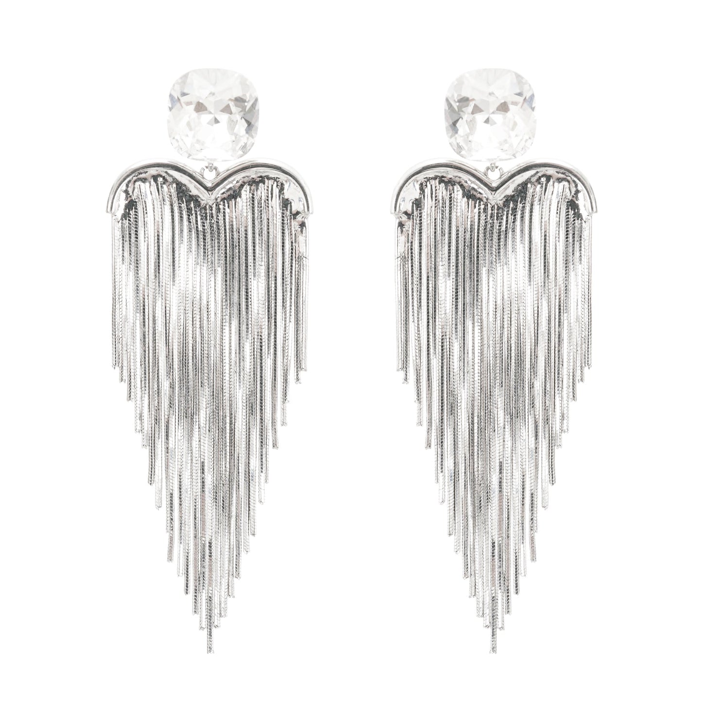 Eulalie silver tassel earrings