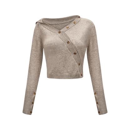Eva asymmetrical cut-out top & skirt matching set
