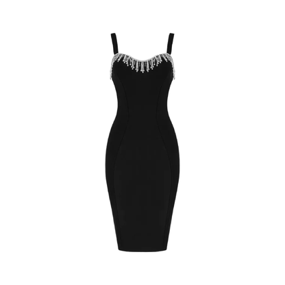 Félice crystal-trim bandage dress