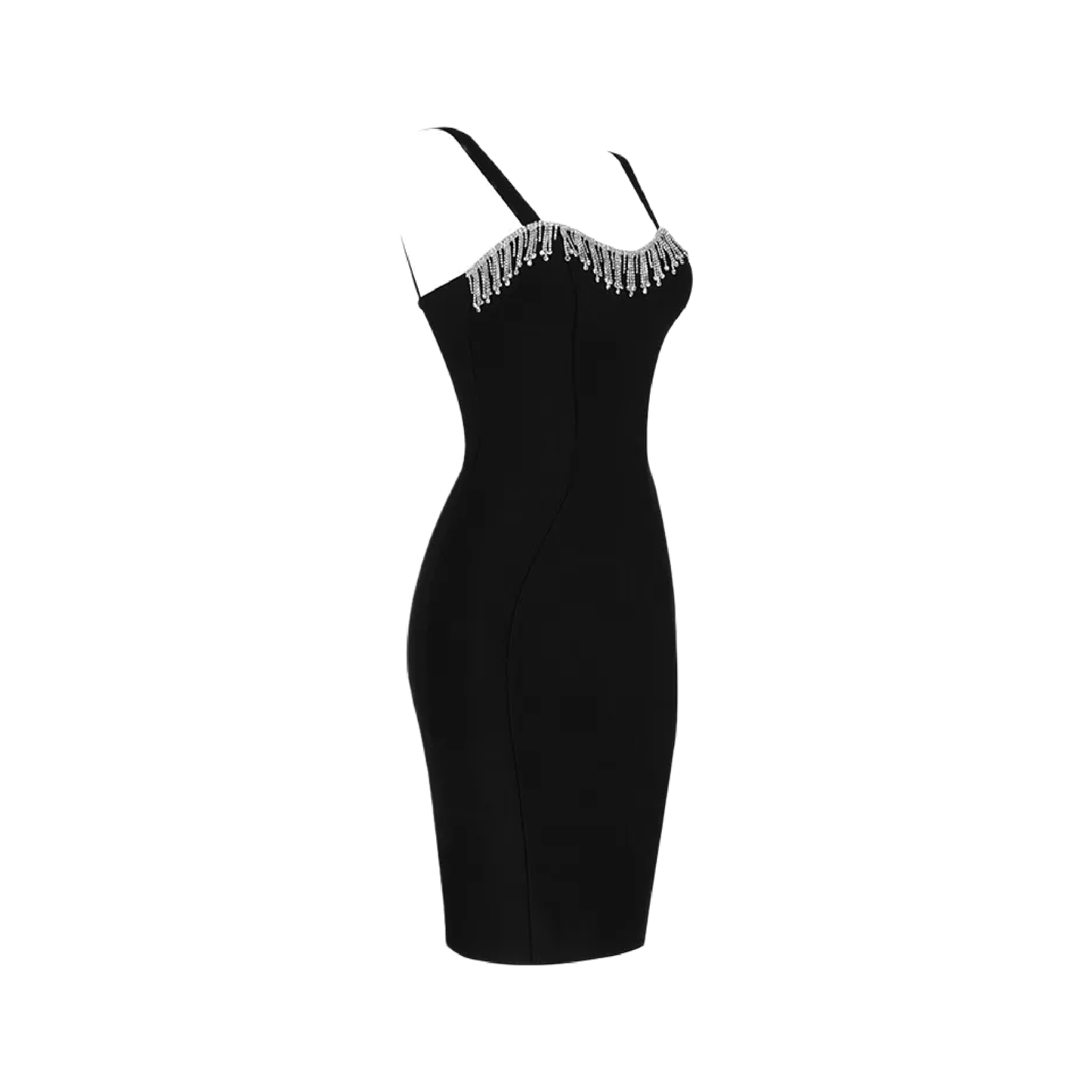 Félice crystal-trim bandage dress