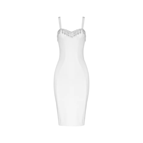 Félice crystal-trim bandage dress