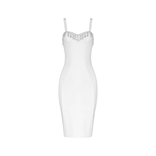 Félice crystal-trim bandage dress