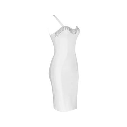 Félice crystal-trim bandage dress