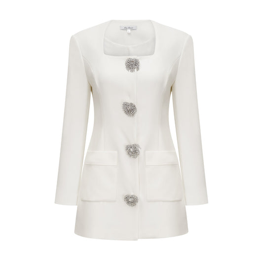 Fionnghuala white crystal mini dress