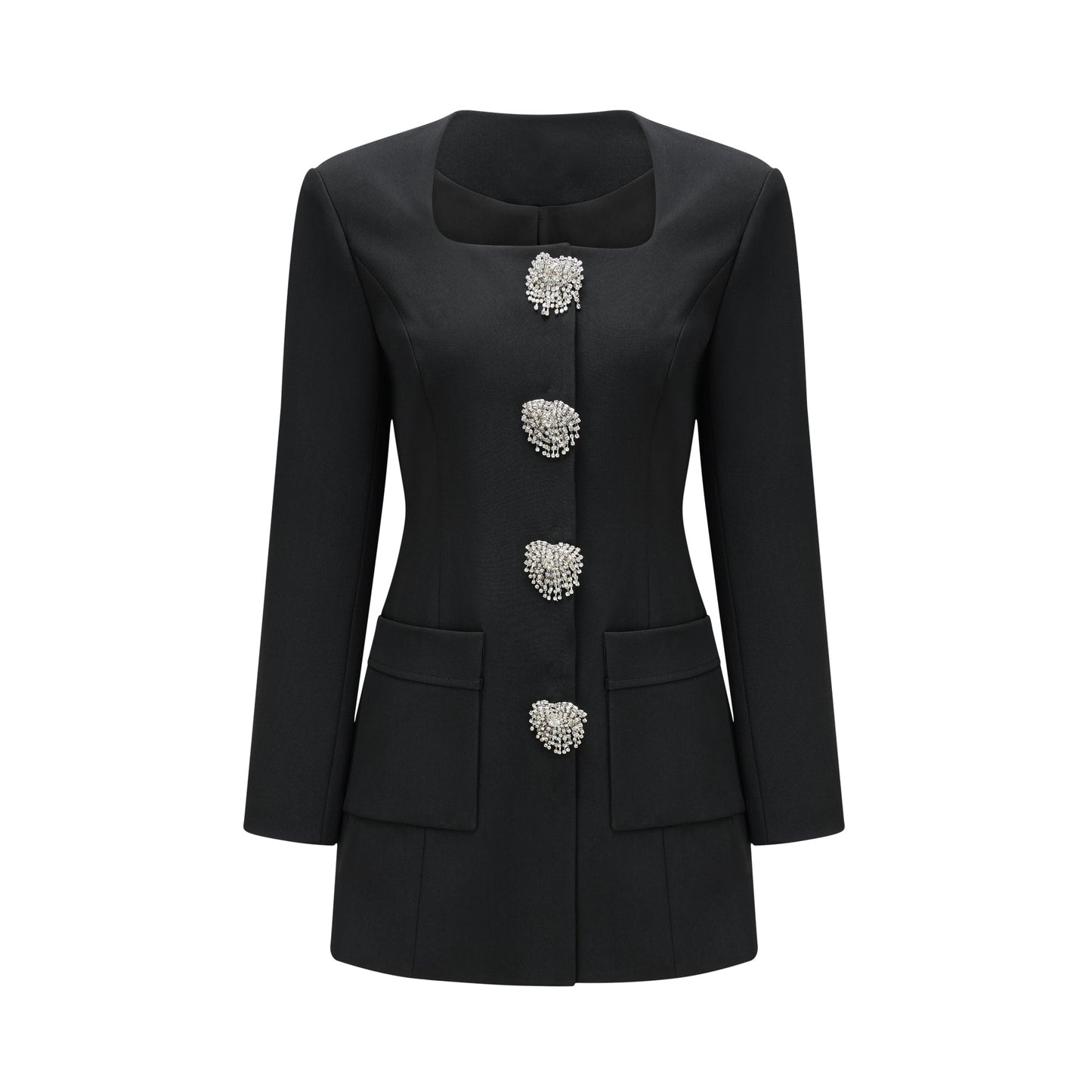 Fionnghuala black crystal mini dress
