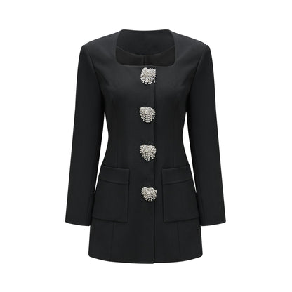 Fionnghuala black crystal mini dress