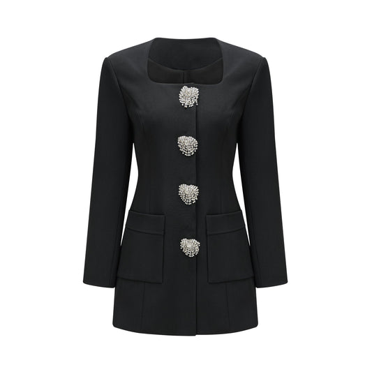 Fionnghuala black crystal mini dress