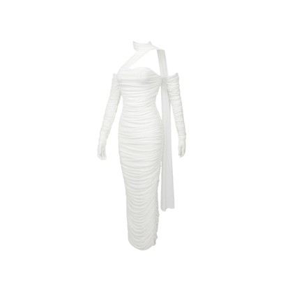 Gia white mesh gloves dress (US Only)