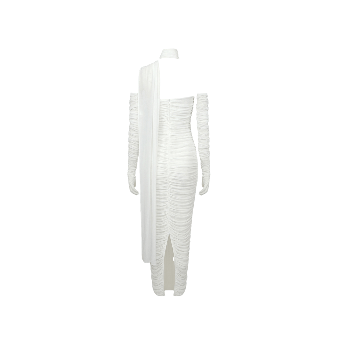 Gia white mesh gloves dress (US Only)