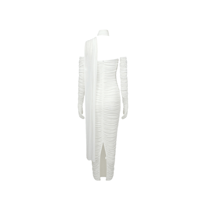 Gia white mesh gloves dress (US Only)