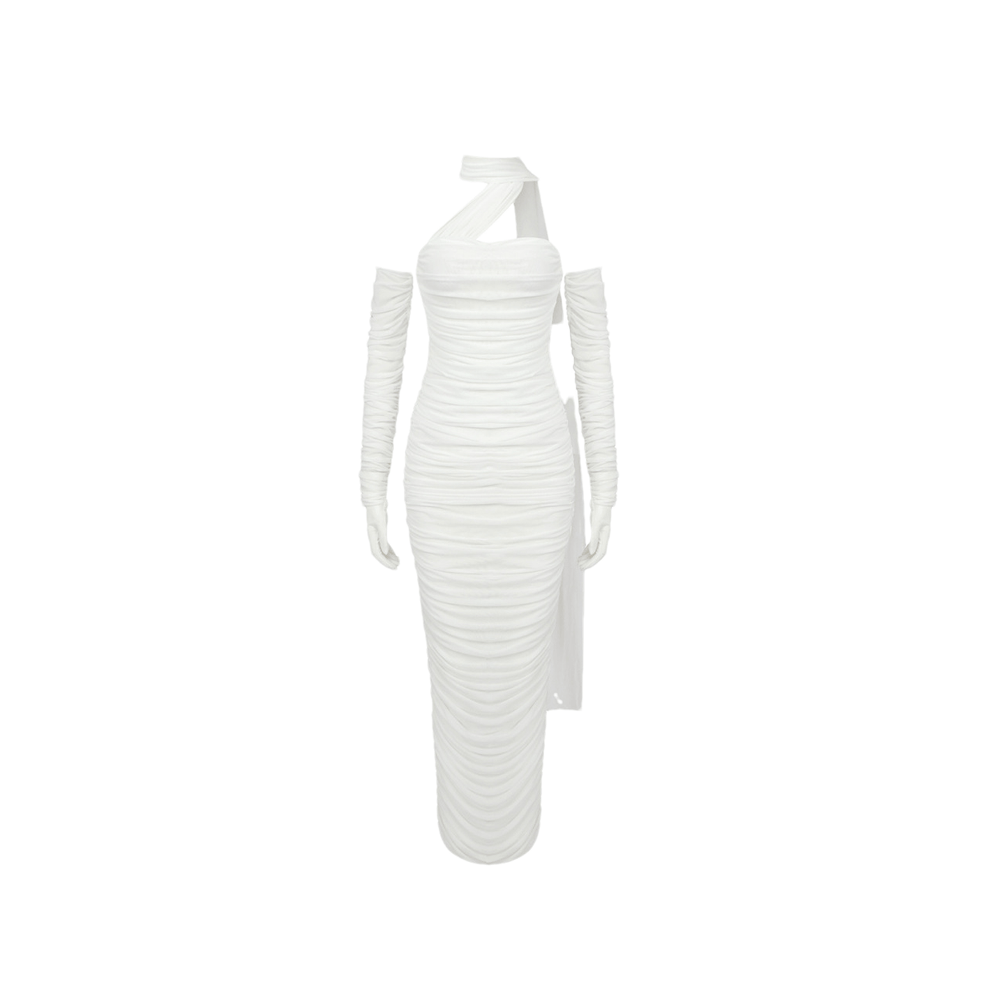 Gia white mesh gloves dress (US Only)