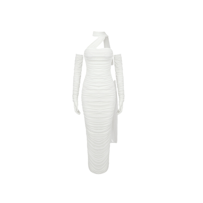 Gia white mesh gloves dress (US Only)