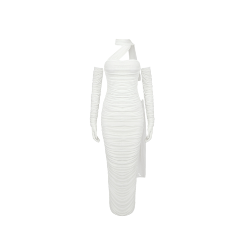Gia white mesh gloves dress (US Only)
