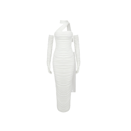 Gia white mesh gloves dress (US Only)
