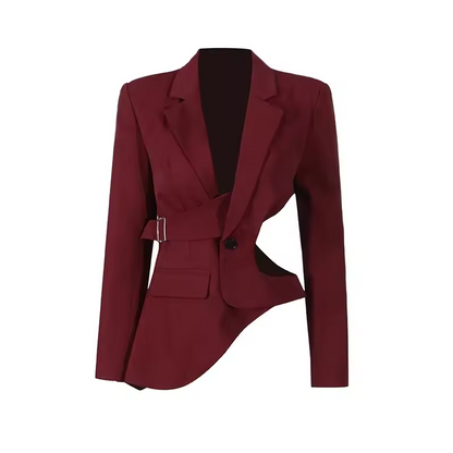 Amelia asymmetric cut-out jacket