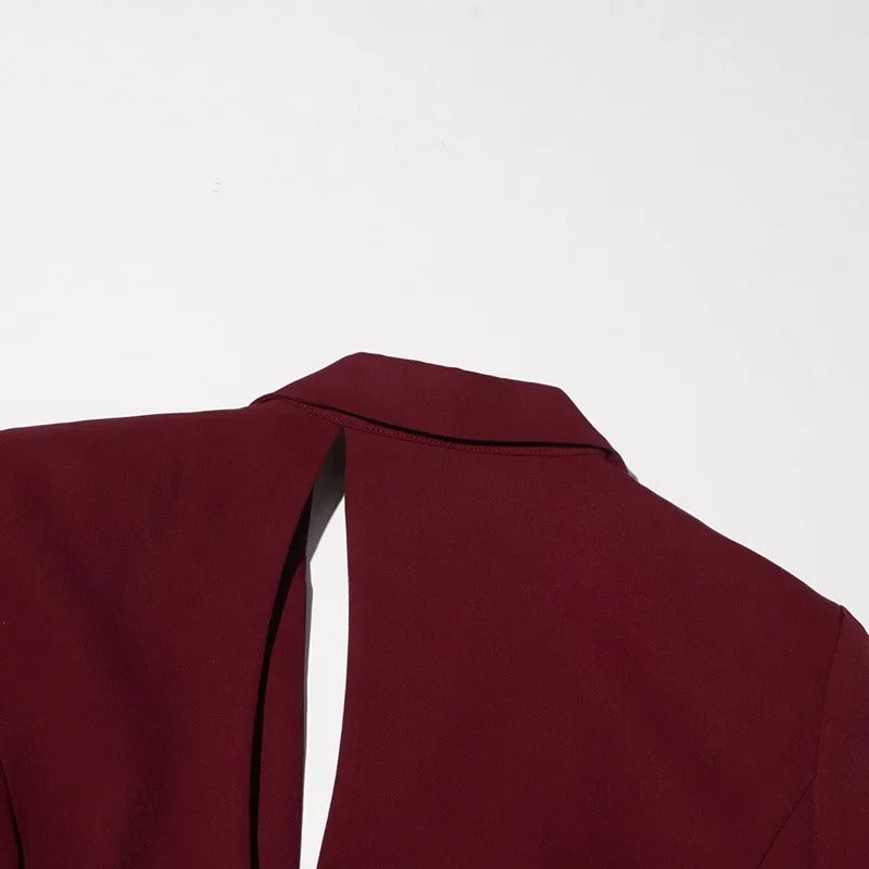 Amelia asymmetric cut-out jacket