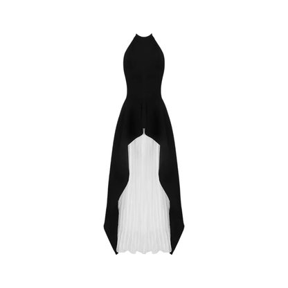 Inés halterneck layered long dress (US Only)