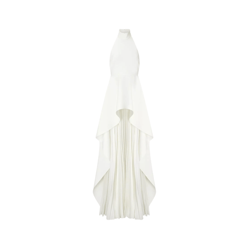 Inés halterneck layered long dress (US Only)