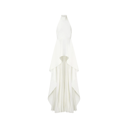 Inés halterneck layered long dress (US Only)