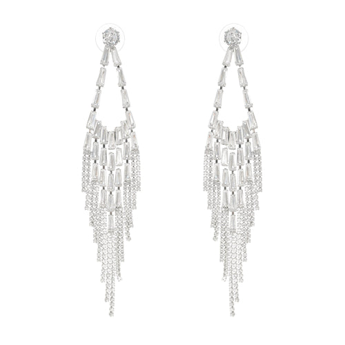 Isabelle crystal-embellished drop earrings