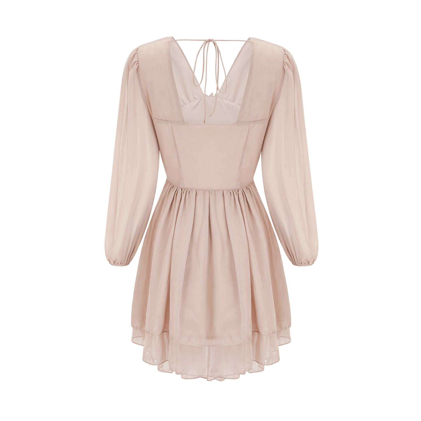 Kordney pink layered ruffled long-sleeve mini dress (US Only)