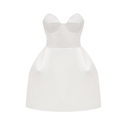 Laure white bustier off-shoulder mini dress (US Only)