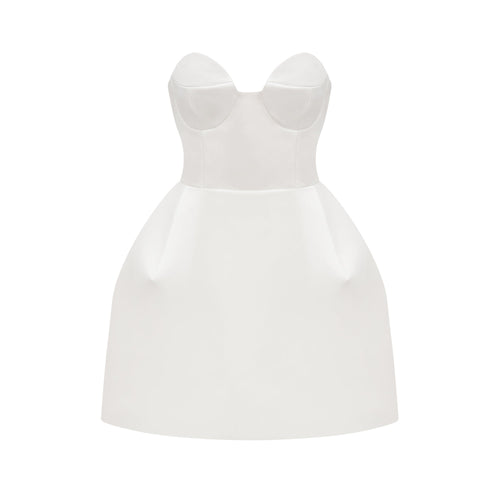 Laure white bustier off-shoulder mini dress (US Only)