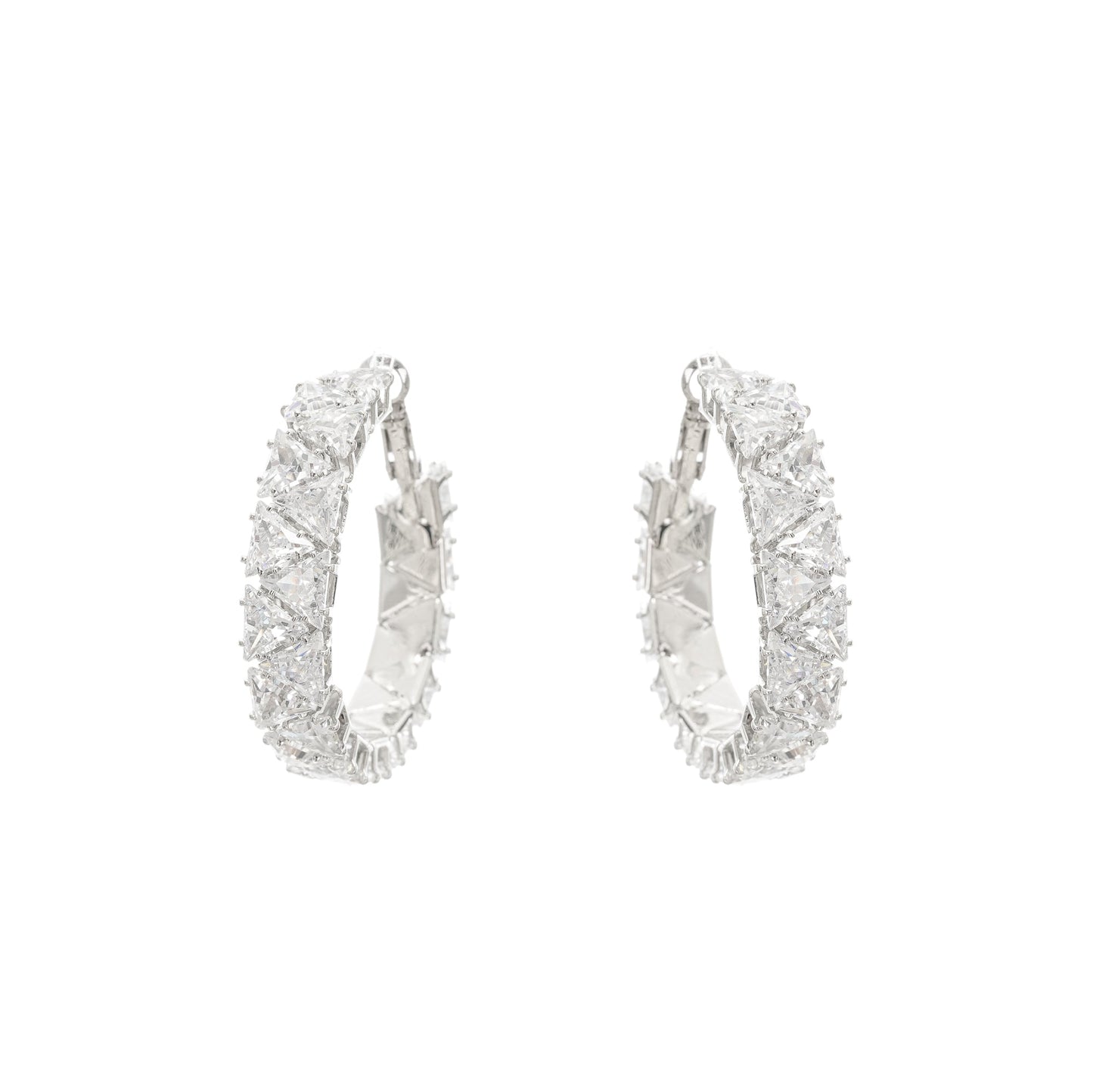 Léa crystal-embellished circle earrings