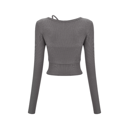 Leave the Door Open-scoop-neck spaghetti detail top