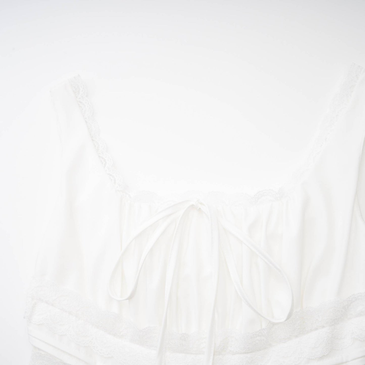 Leiana white pleated lace straps dress (US Only)