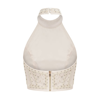 Luna embellished top & skirt matching set