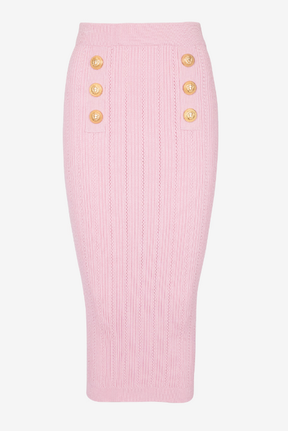 lynn One Shoulder Knit Set - Pink