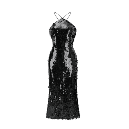 Lysandra black embellished midi dress (US Only)