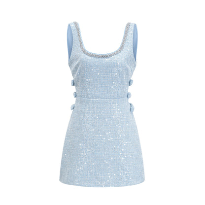 Manon white tweed sequined mini dress