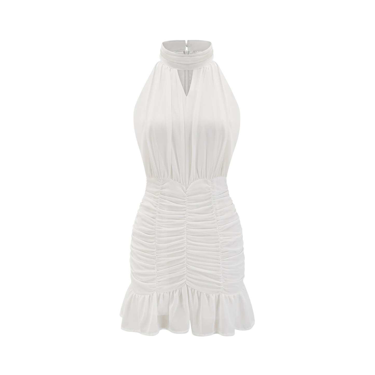 Marigold white halter floral hem dress (US Only)