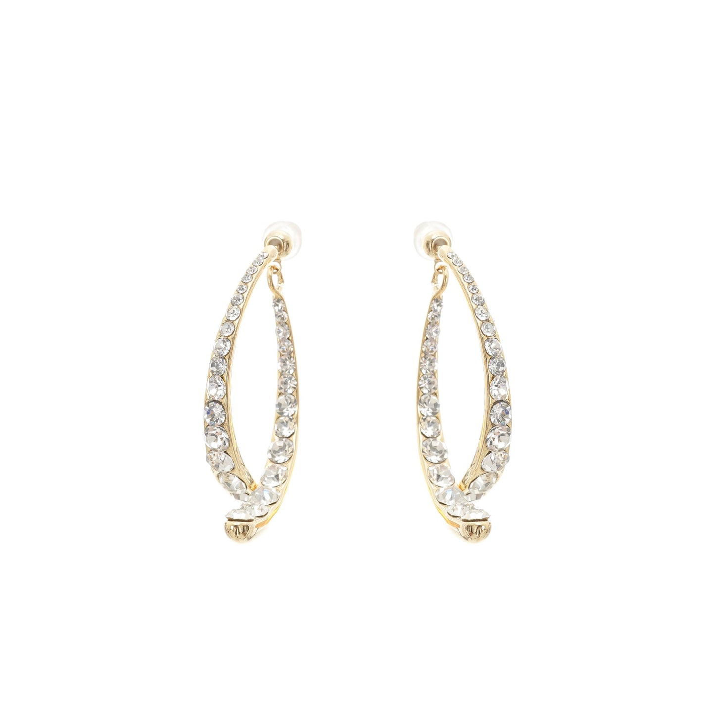 Mathilde embellished curve-edge earrings