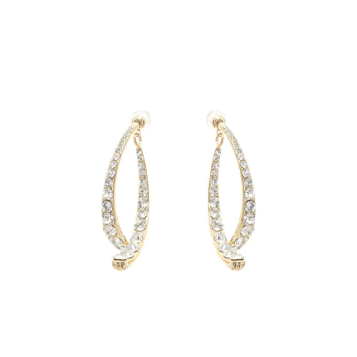 Mathilde embellished curve-edge earrings