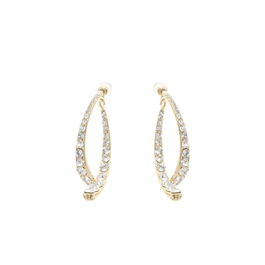 Mathilde embellished curve-edge earrings