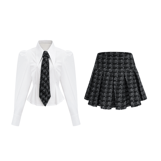 Mireille shirt & skirt matching set