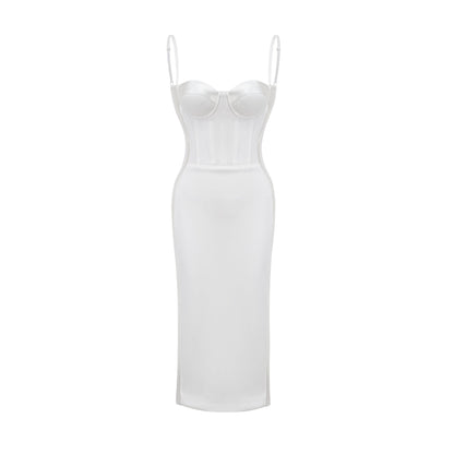 Muriel green bustier midi dress (US Only)