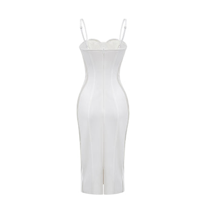 Muriel green bustier midi dress (US Only)