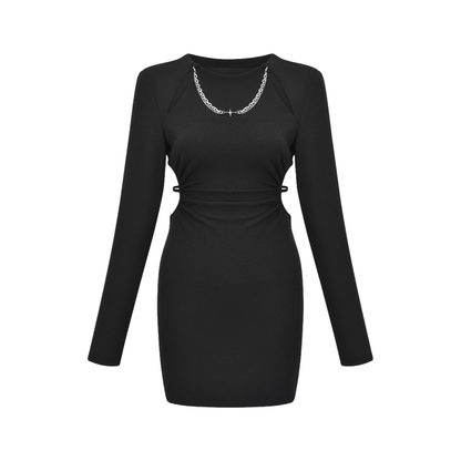 Next Level-off-shoulder waist cut-out dress